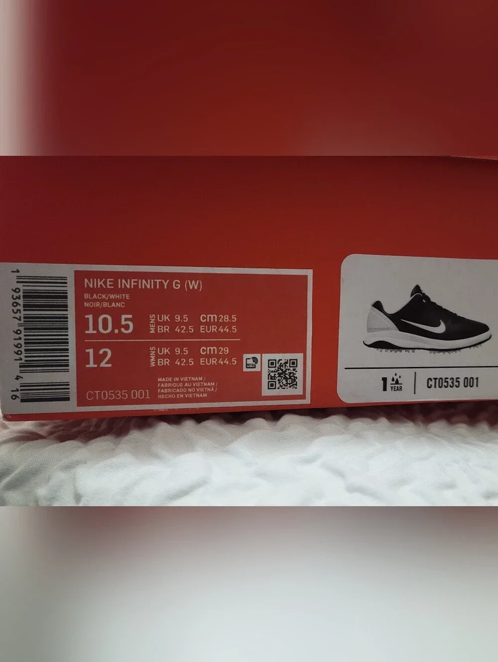 ⛳️NIKE IFINITY G (W) GOLF SHOES